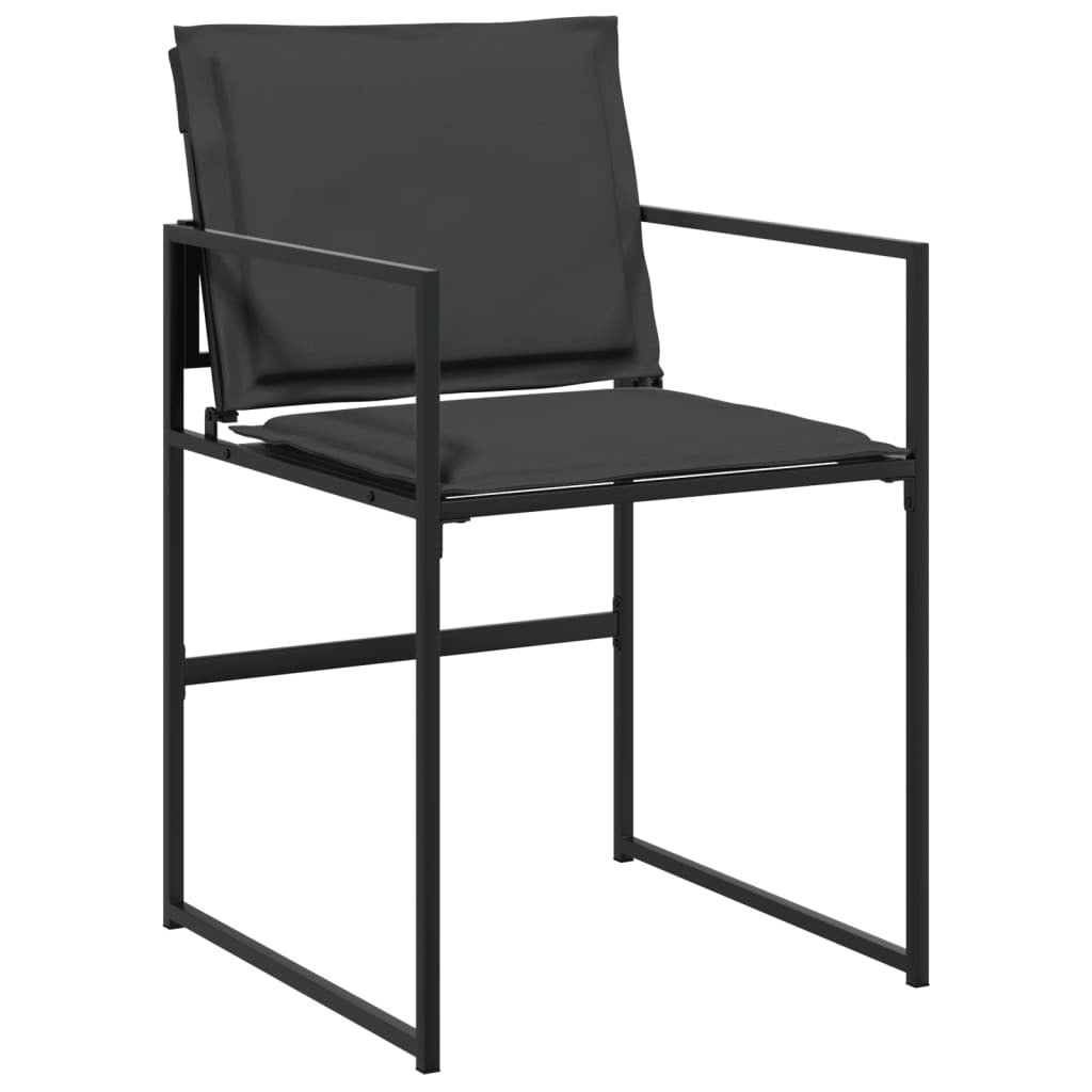 13 Piece Patio Dining Set with Cushions Black Textilene