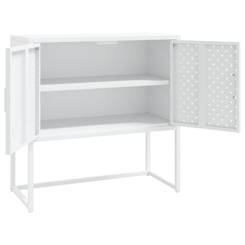 Sideboard White 29.5"x13.8"x29.5" Steel