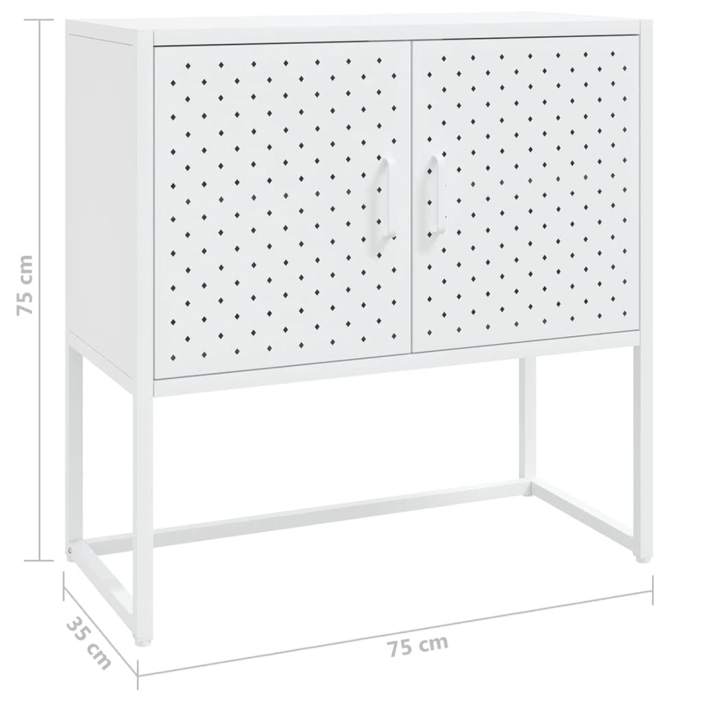 Sideboard White 29.5"x13.8"x29.5" Steel