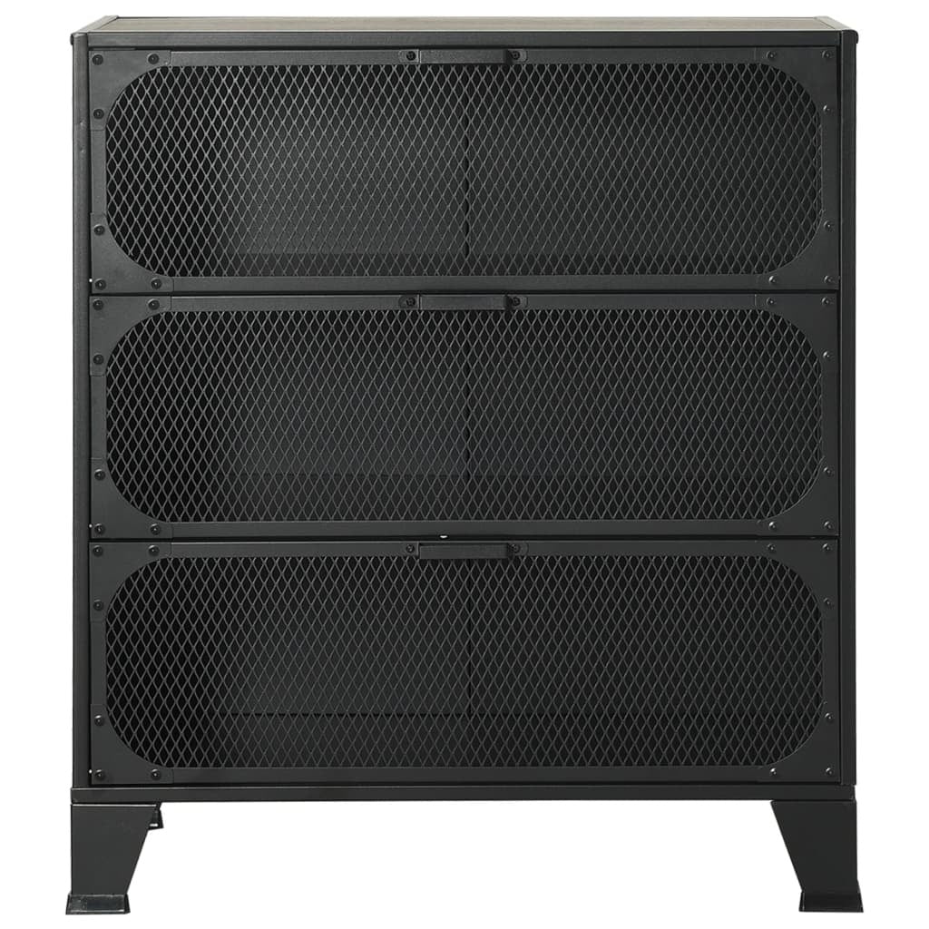 Storage Cabinet Gray 28.3"x14.2"x32.3" Metal and MDF