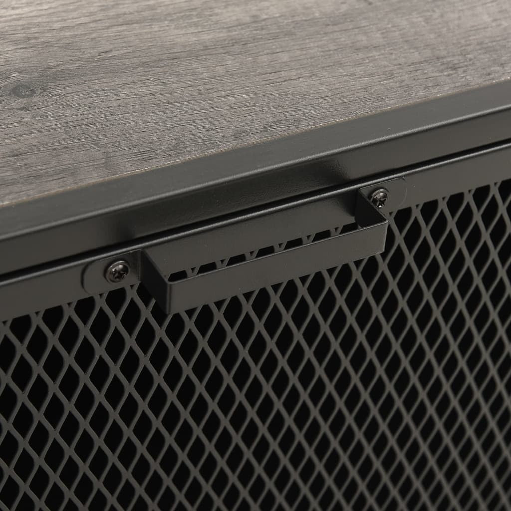 Storage Cabinet Gray 28.3"x14.2"x32.3" Metal and MDF