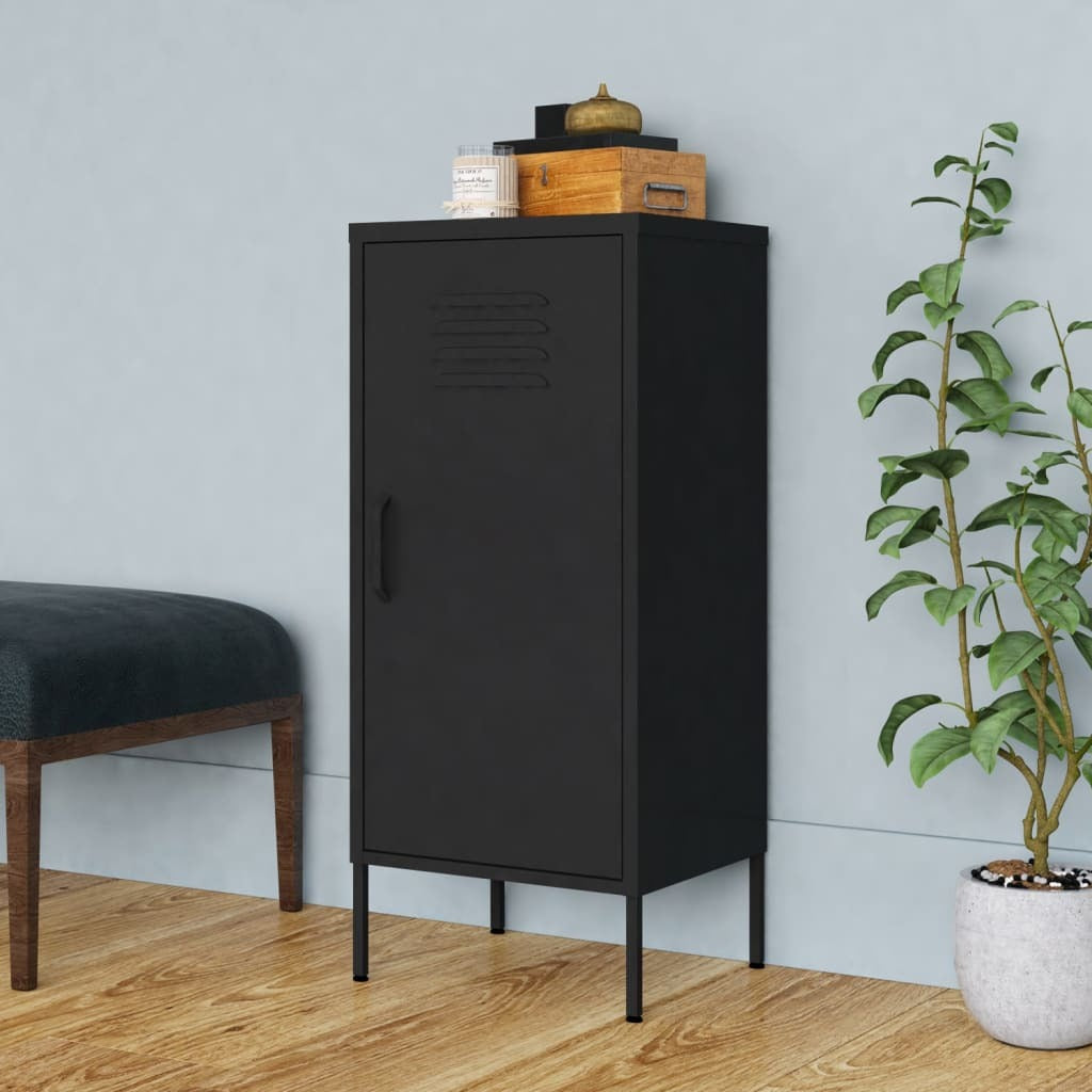 Storage Cabinet Black 16.7"x13.8"x40" Steel
