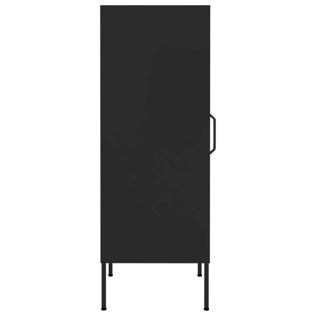 Storage Cabinet Black 16.7"x13.8"x40" Steel