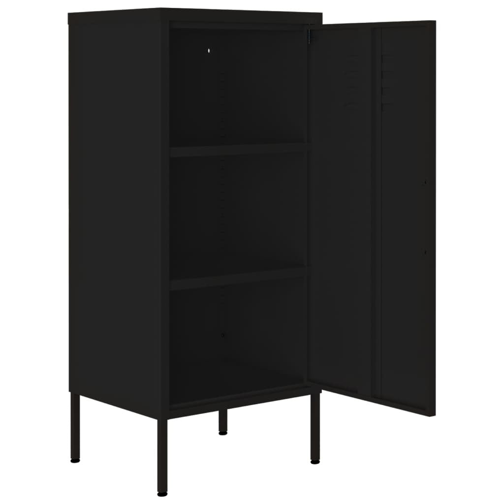Storage Cabinet Black 16.7"x13.8"x40" Steel