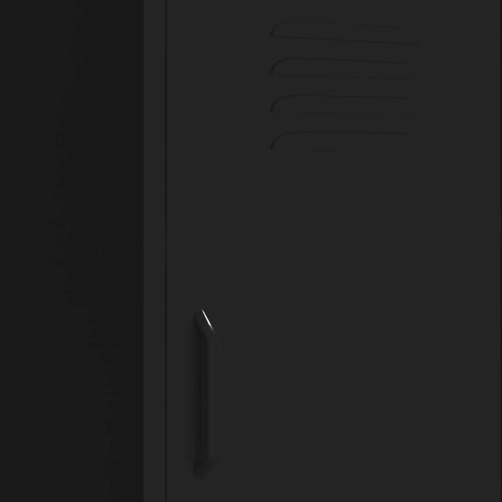 Storage Cabinet Black 16.7"x13.8"x40" Steel