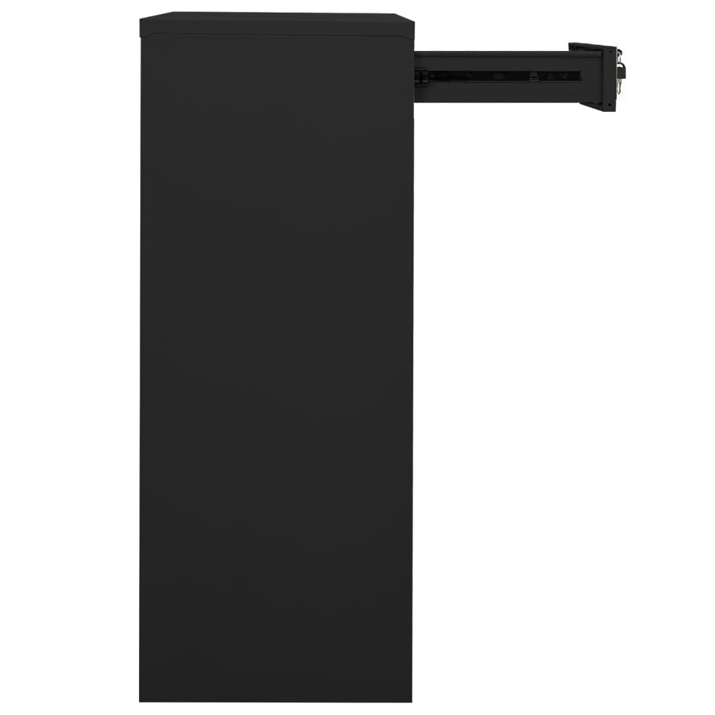 Office Cabinet Anthracite 35.4"x15.7"x40.2" Steel