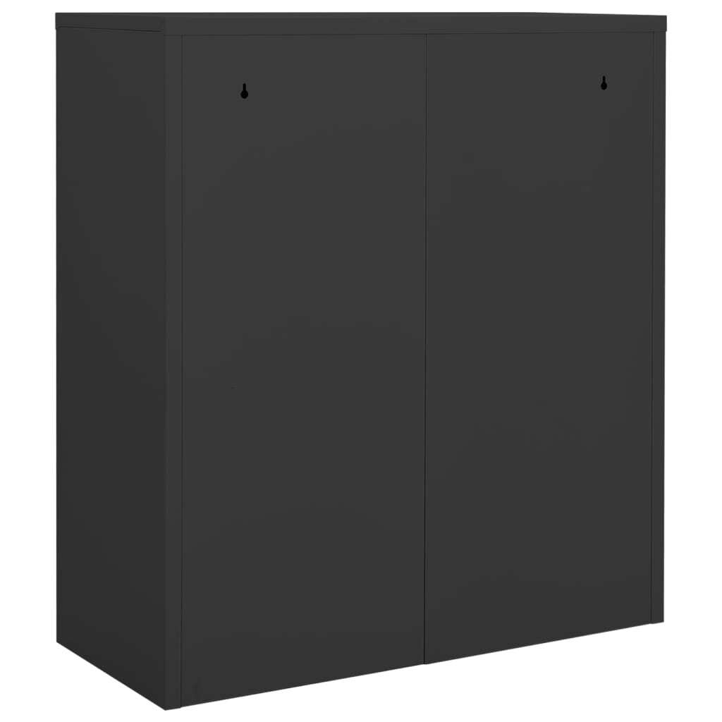Office Cabinet Anthracite 35.4"x15.7"x40.2" Steel