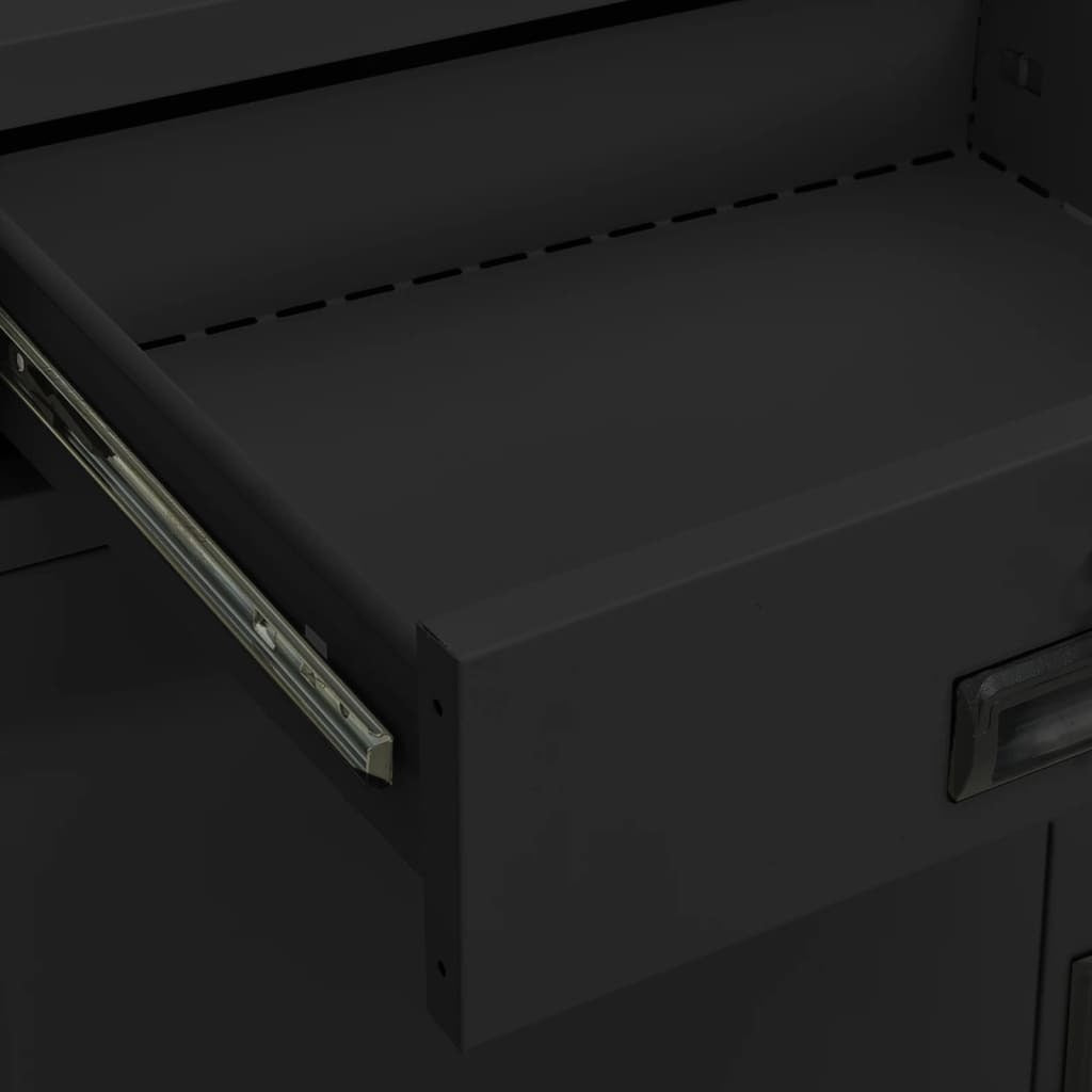 Office Cabinet Anthracite 35.4"x15.7"x40.2" Steel