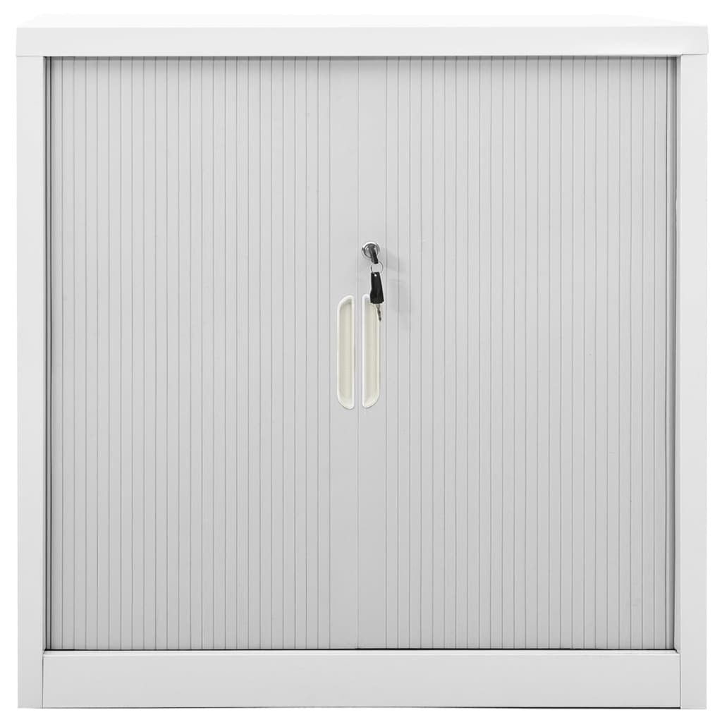 Sliding Door Cabinet Gray 35.4"x15.7"x35.4" Steel