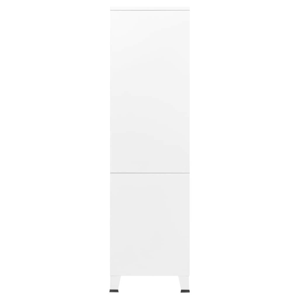 Industrial Wardrobe White 35.4"x19.7"x70.9" Metal