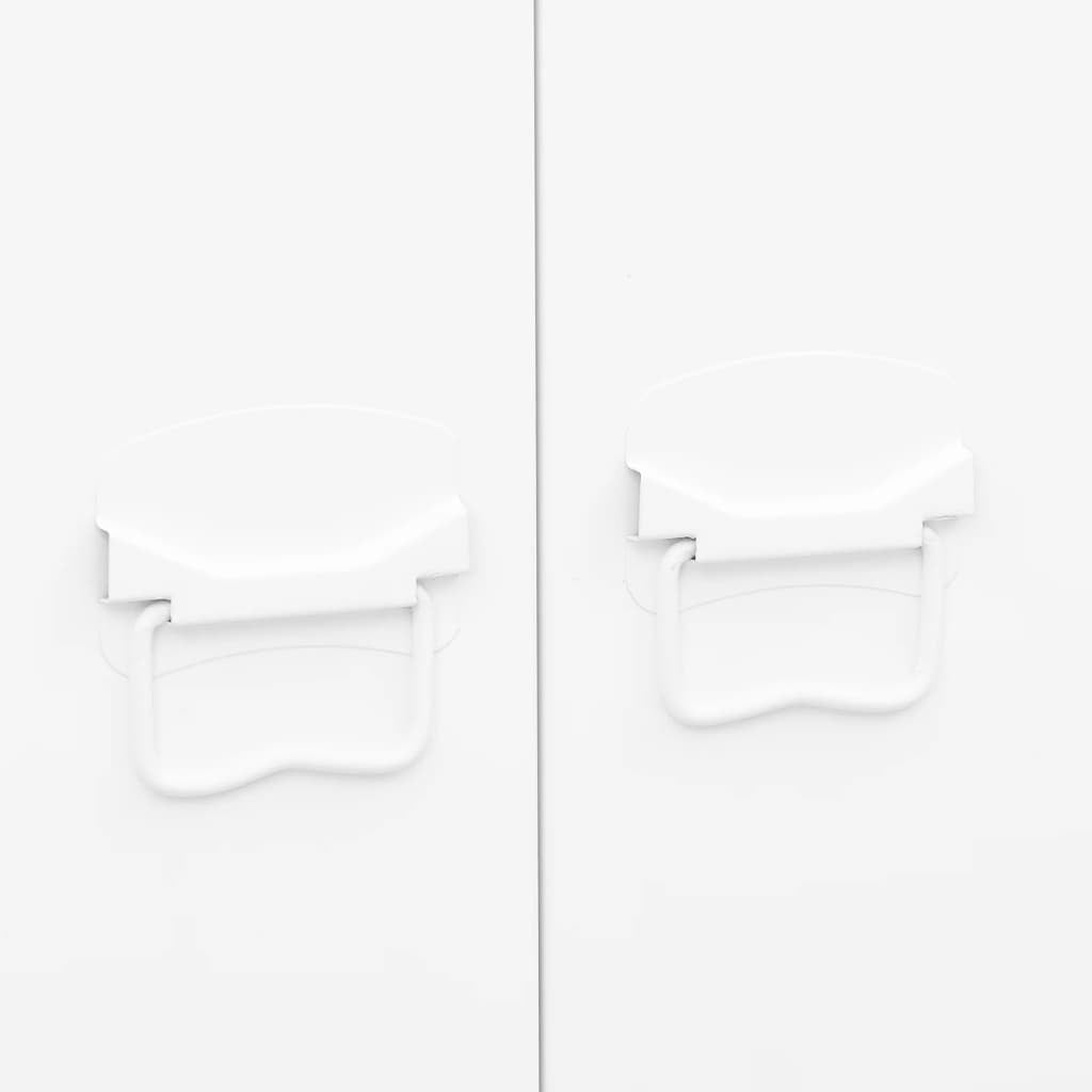 Industrial Wardrobe White 35.4"x19.7"x70.9" Metal