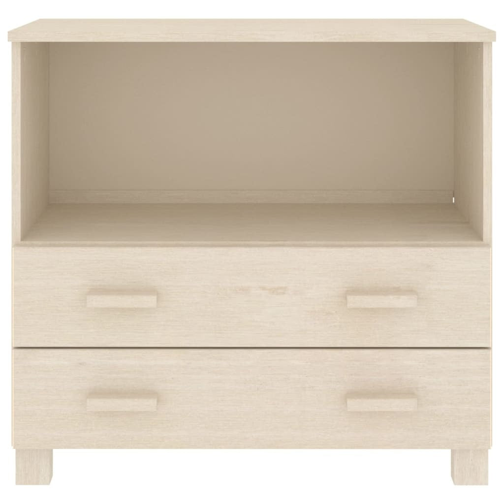 Sideboard HAMAR Honey Brown 33.5"x13.8"x31.5" Solid Wood Pine