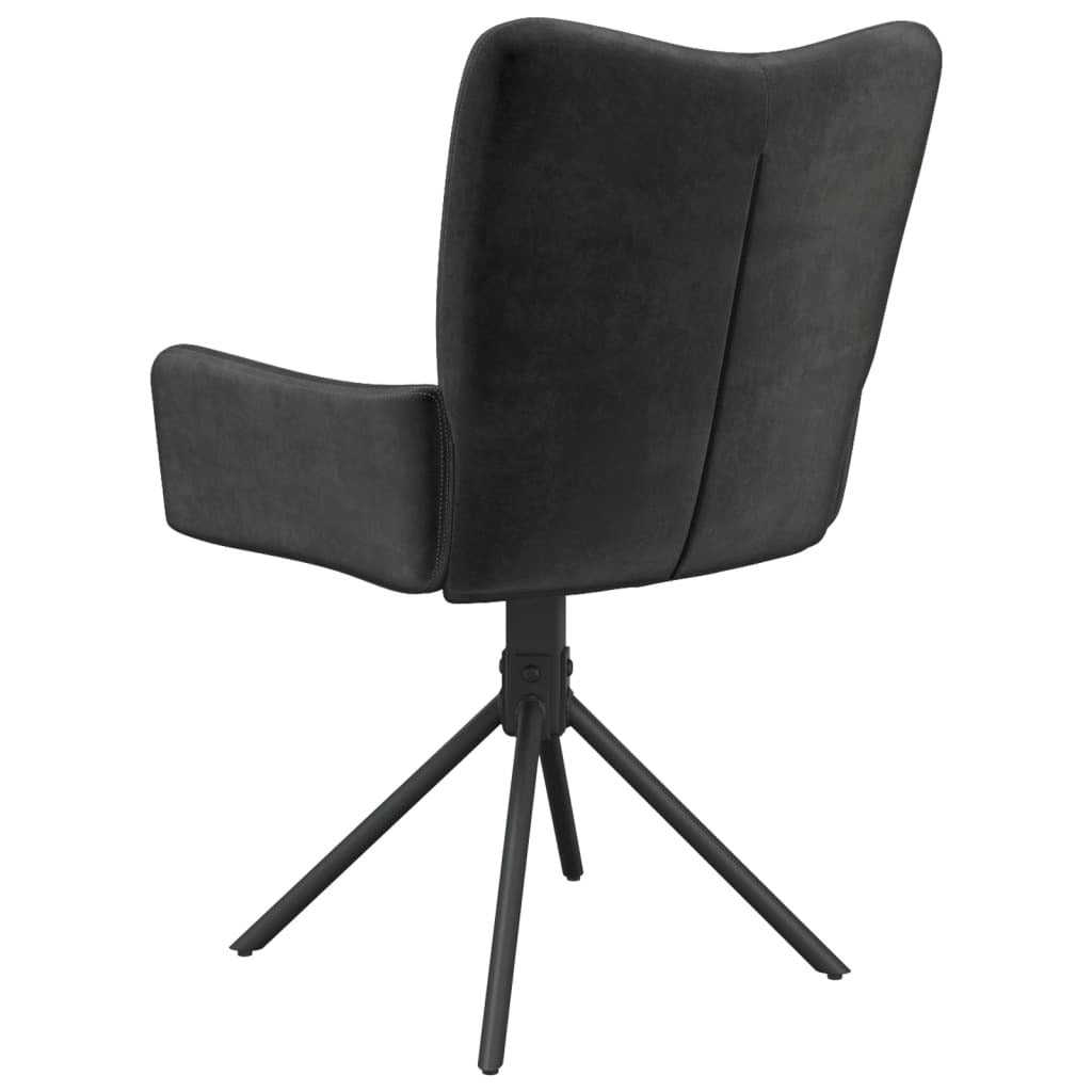 Swivel Dining Chairs 2 pcs Black Velvet