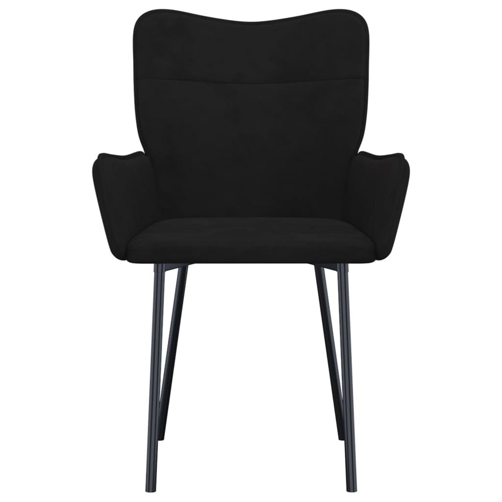 Dining Chairs 2 pcs Black Velvet