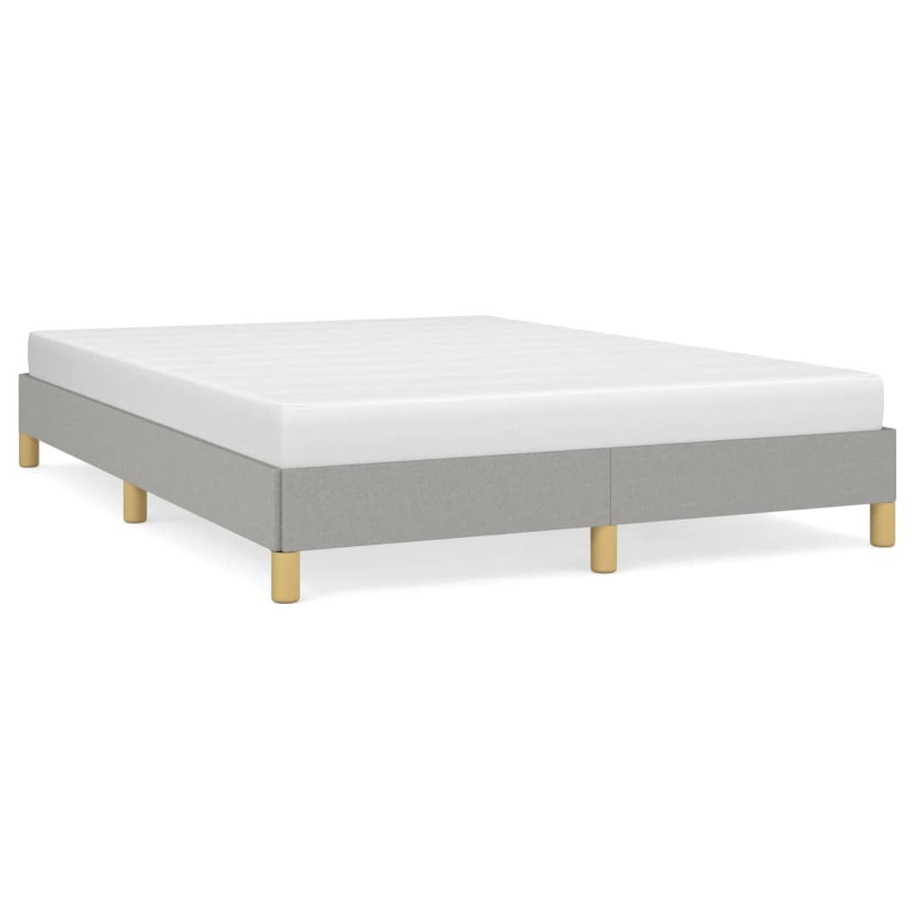 Bed Frame without Mattress Light Gray 59.8"x79.9" Queen Fabric