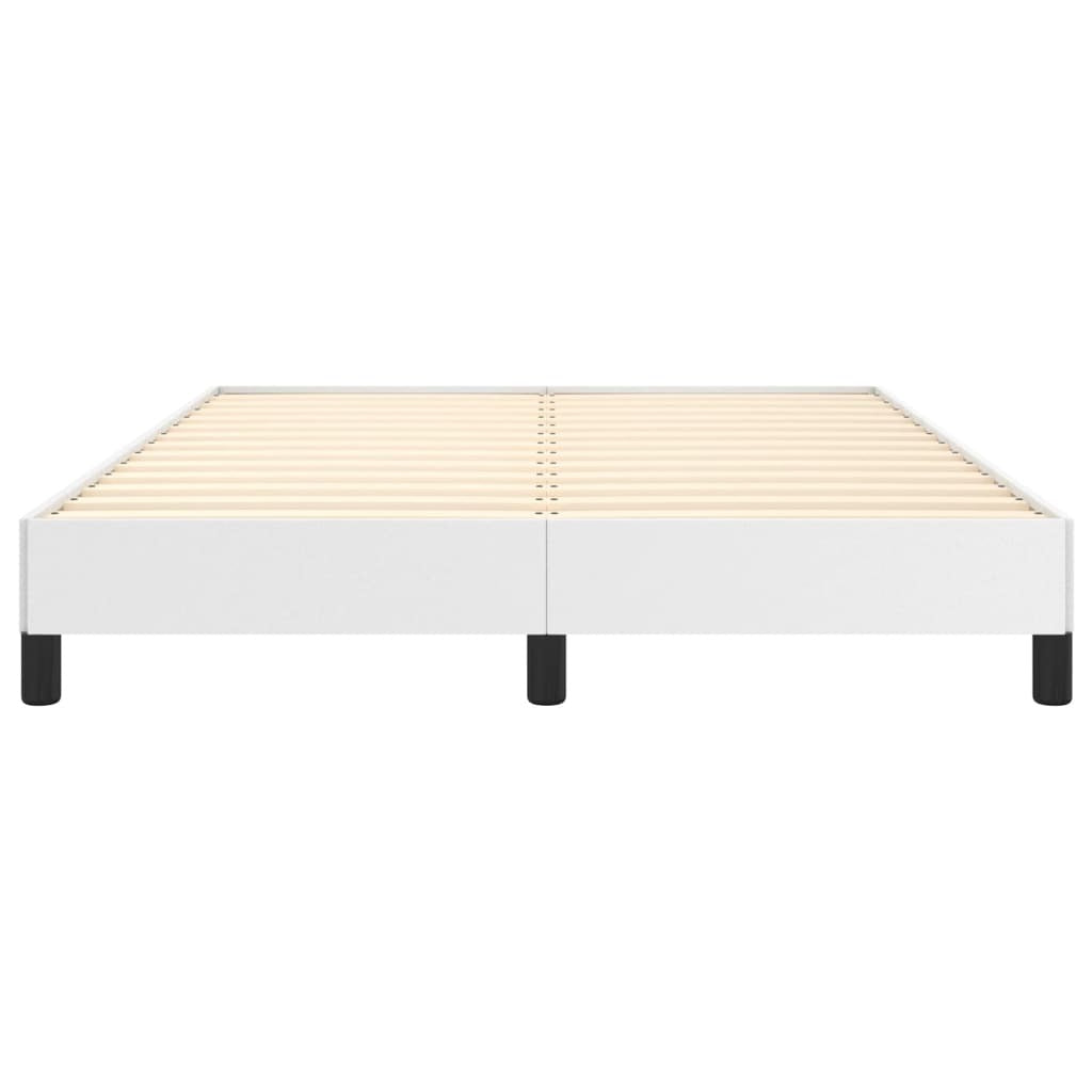 Bed Frame without Mattress White 53.9"x74.8" Full Faux Leather