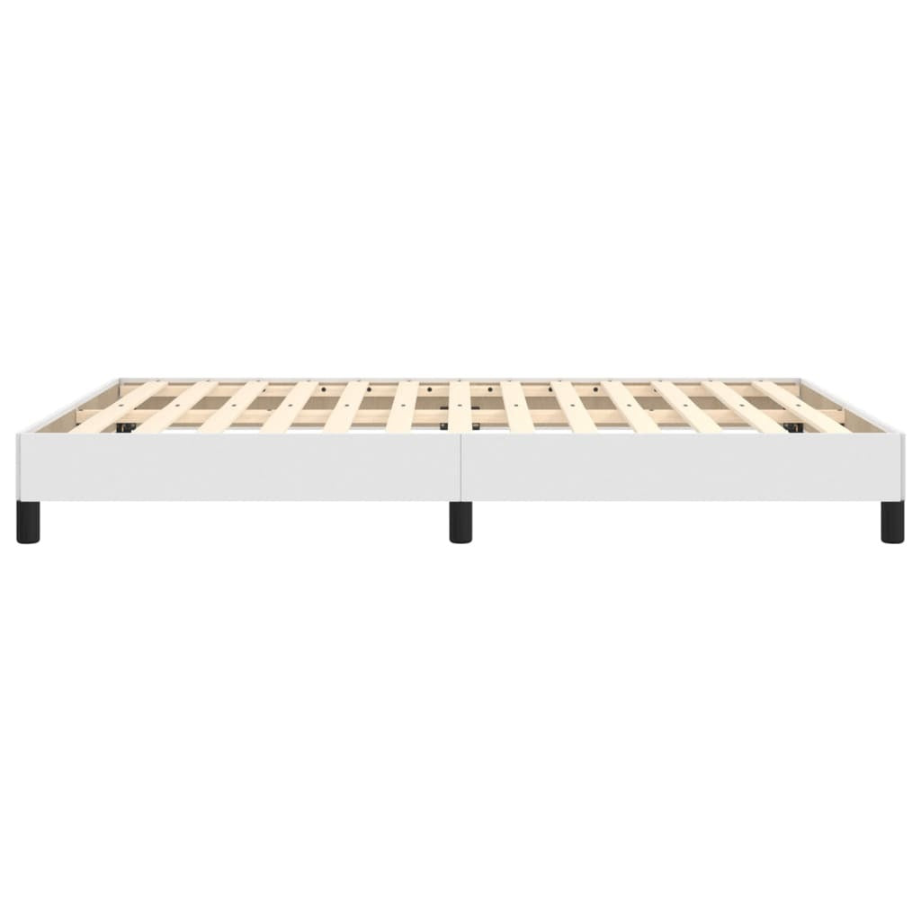 Bed Frame without Mattress White 53.9"x74.8" Full Faux Leather