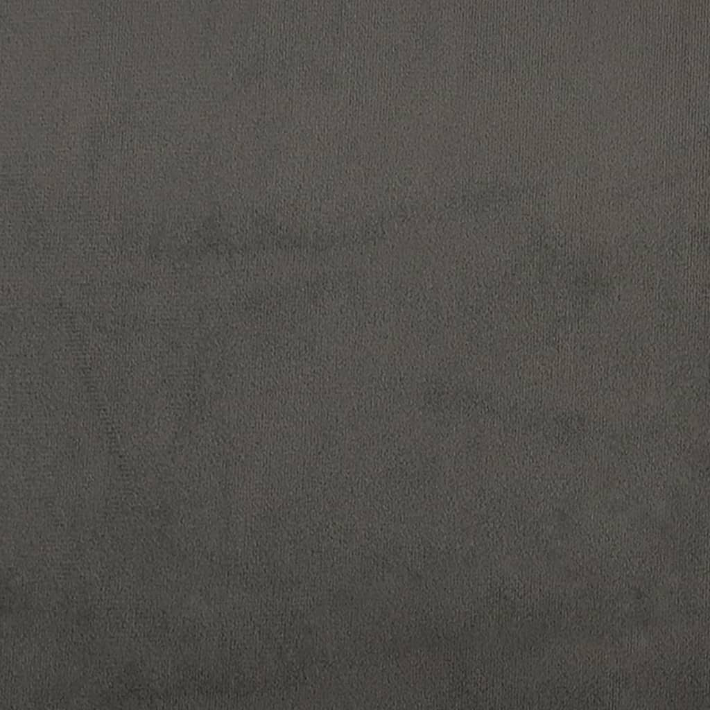 Bed Frame without Mattress Dark Gray 59.8"x79.9" Queen Velvet