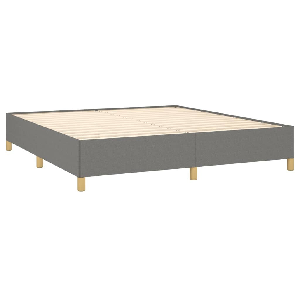 Bed Frame without Mattress Dark Gray 76"x79.9" King Fabric