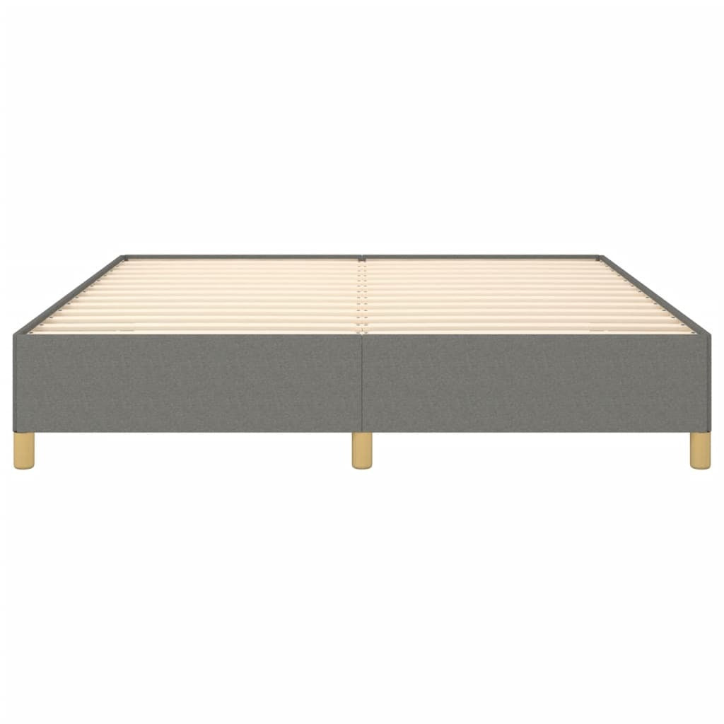 Bed Frame without Mattress Dark Gray 76"x79.9" King Fabric