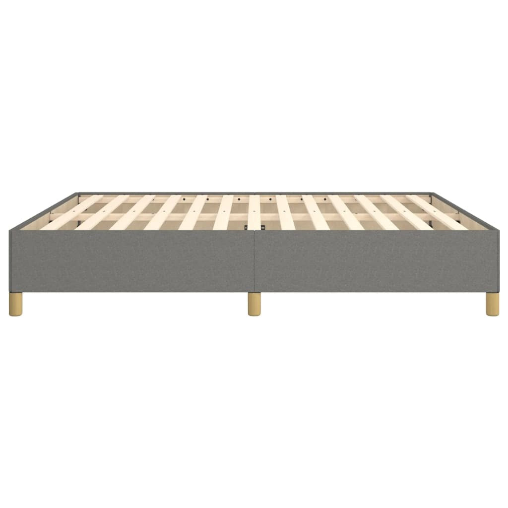 Bed Frame without Mattress Dark Gray 76"x79.9" King Fabric
