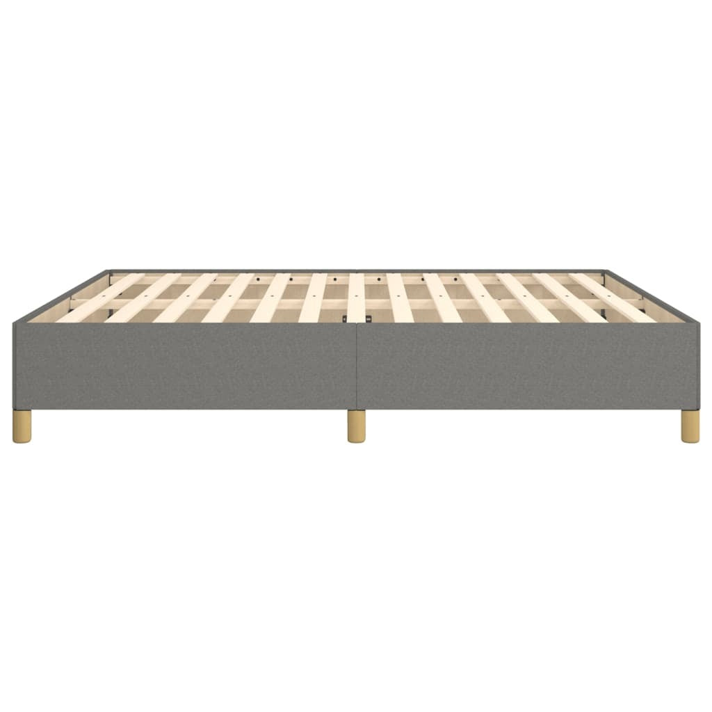 Bed Frame without Mattress Dark Gray California King Fabric