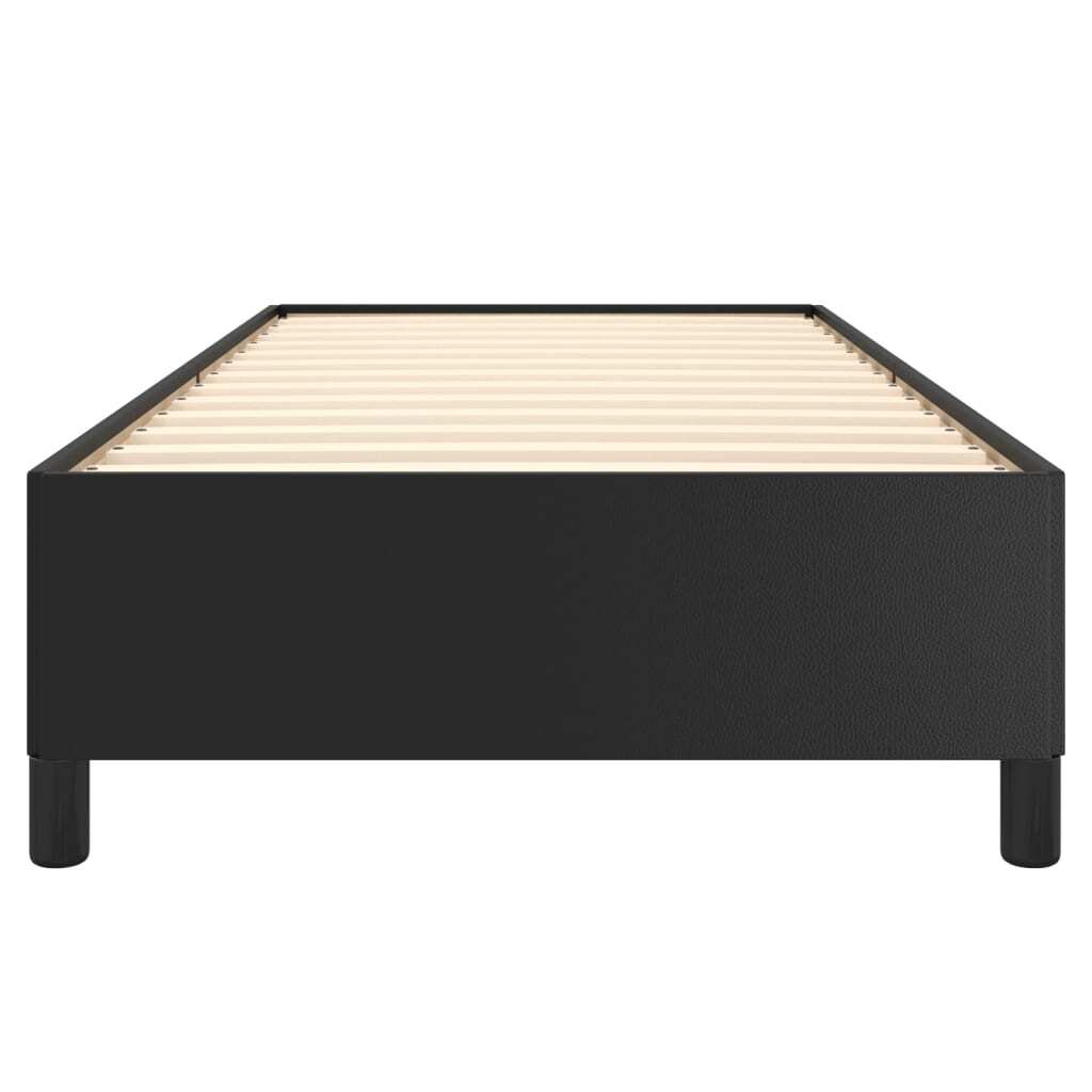 Bed Frame without Mattress Black 39.4"x79.9" Twin XL Faux Leather