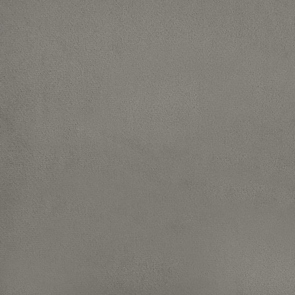 Bed Frame without Mattress Light Gray 53.9"x74.8" Full Velvet