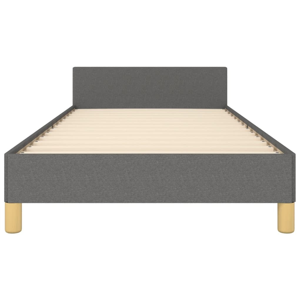 Bed Frame without Mattress Dark Gray Twin XL Fabric