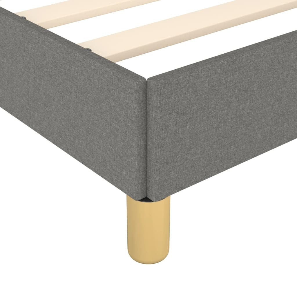 Bed Frame without Mattress Dark Gray Twin XL Fabric