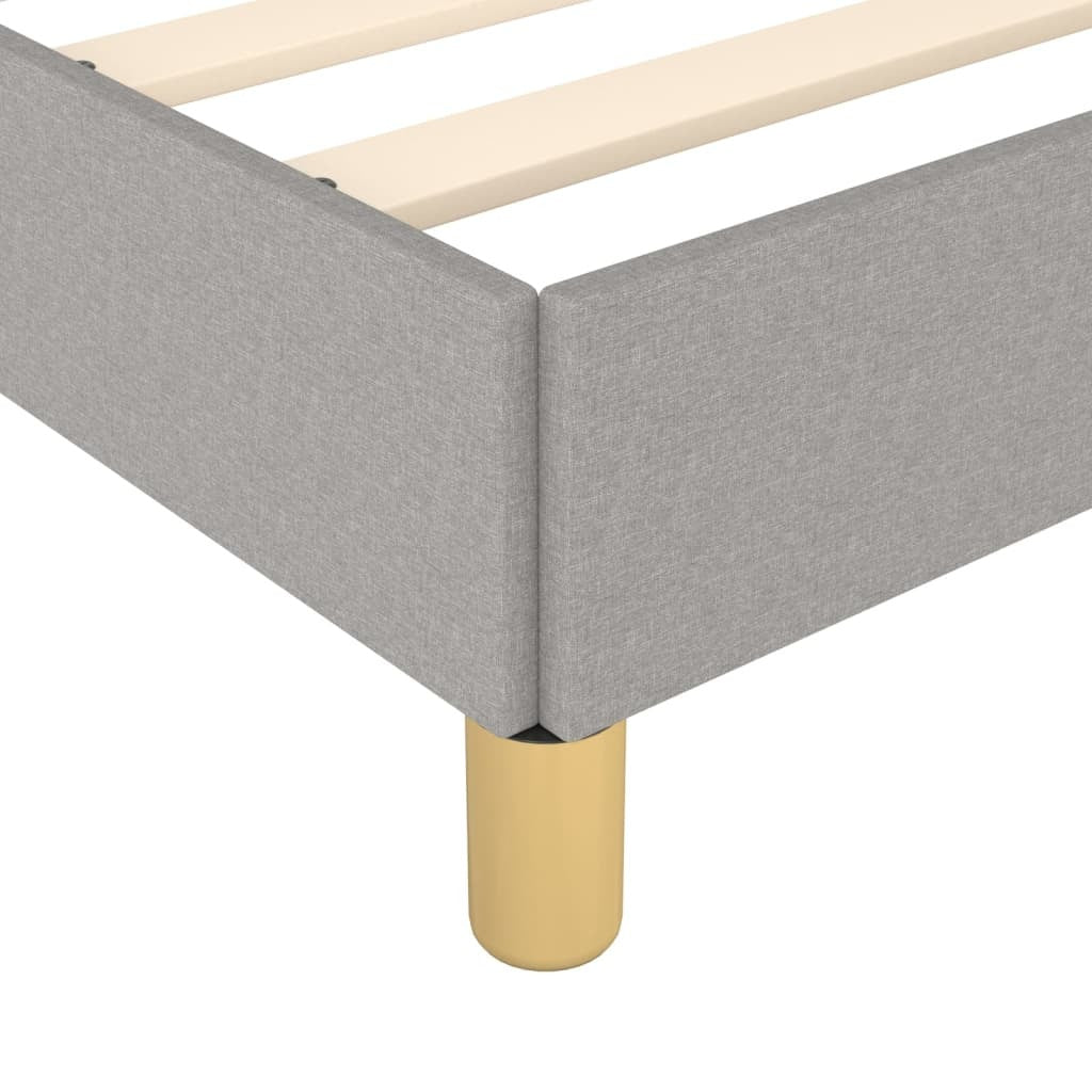 Bed Frame without Mattress Light Gray Queen Fabric