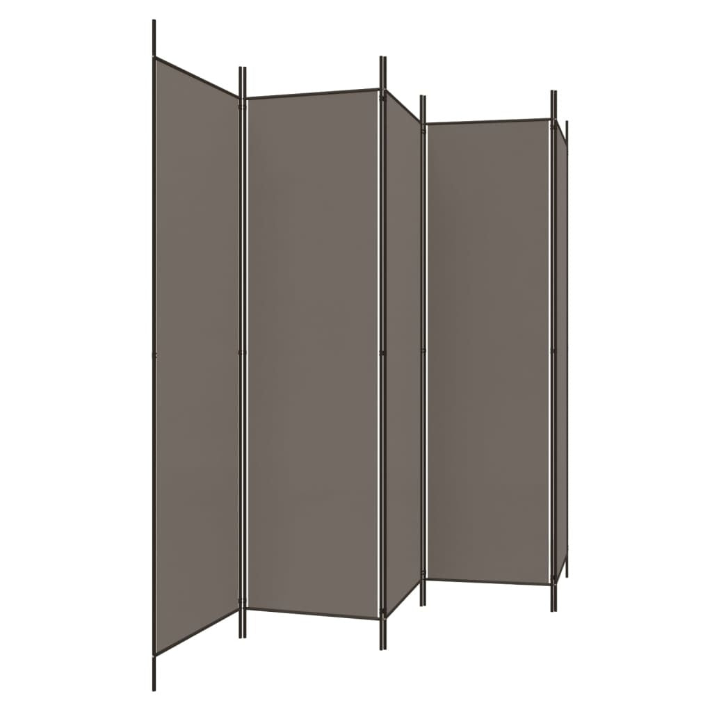 5-Panel Room Divider Anthracite 98.4"x78.7" Fabric