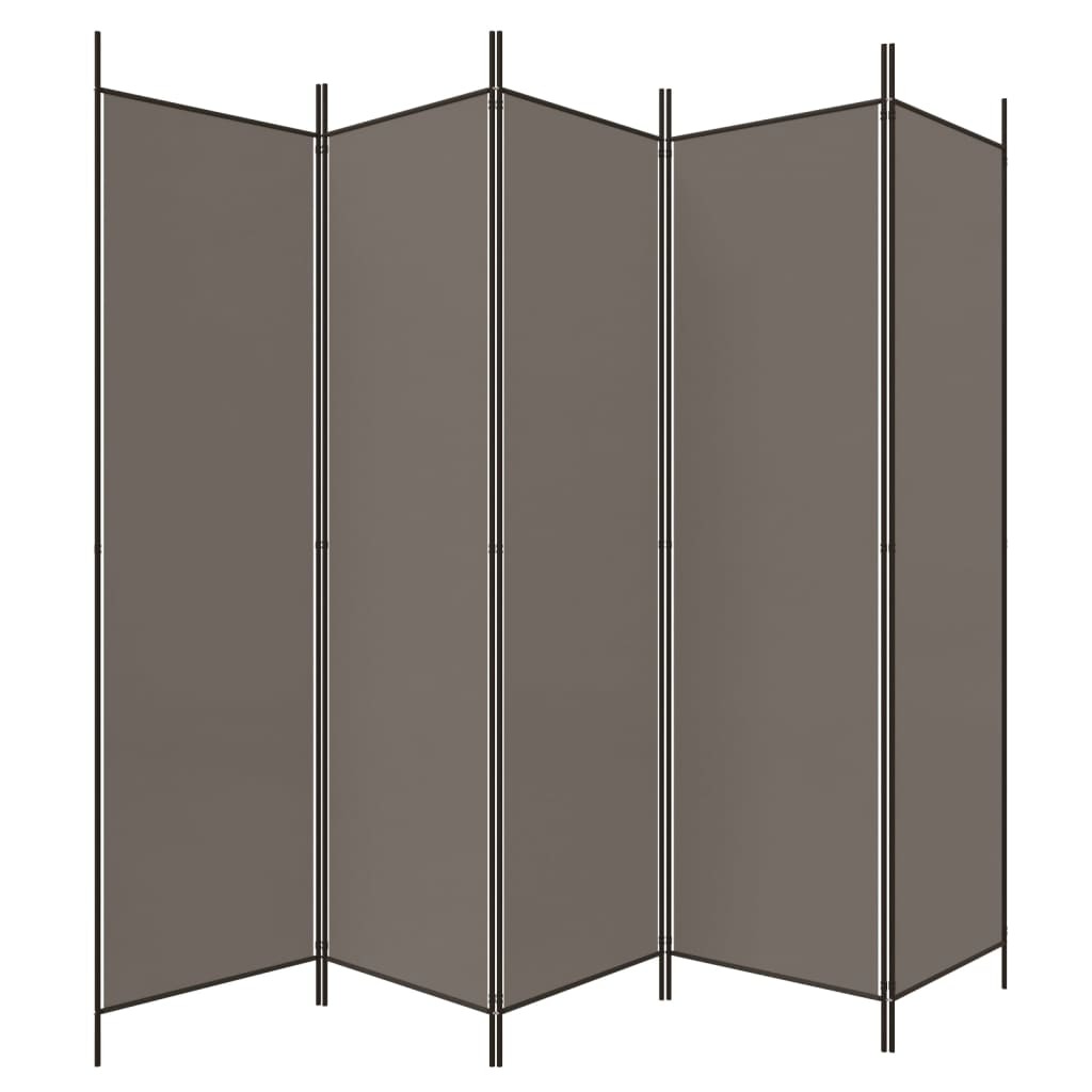 5-Panel Room Divider Anthracite 98.4"x78.7" Fabric
