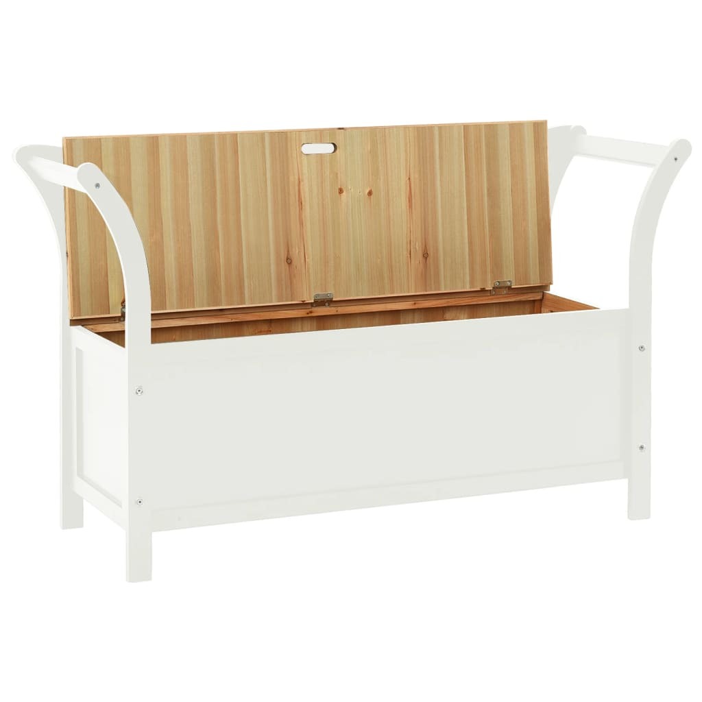 Bench White 42.1"x17.7"x29.7" Solid Wood Fir