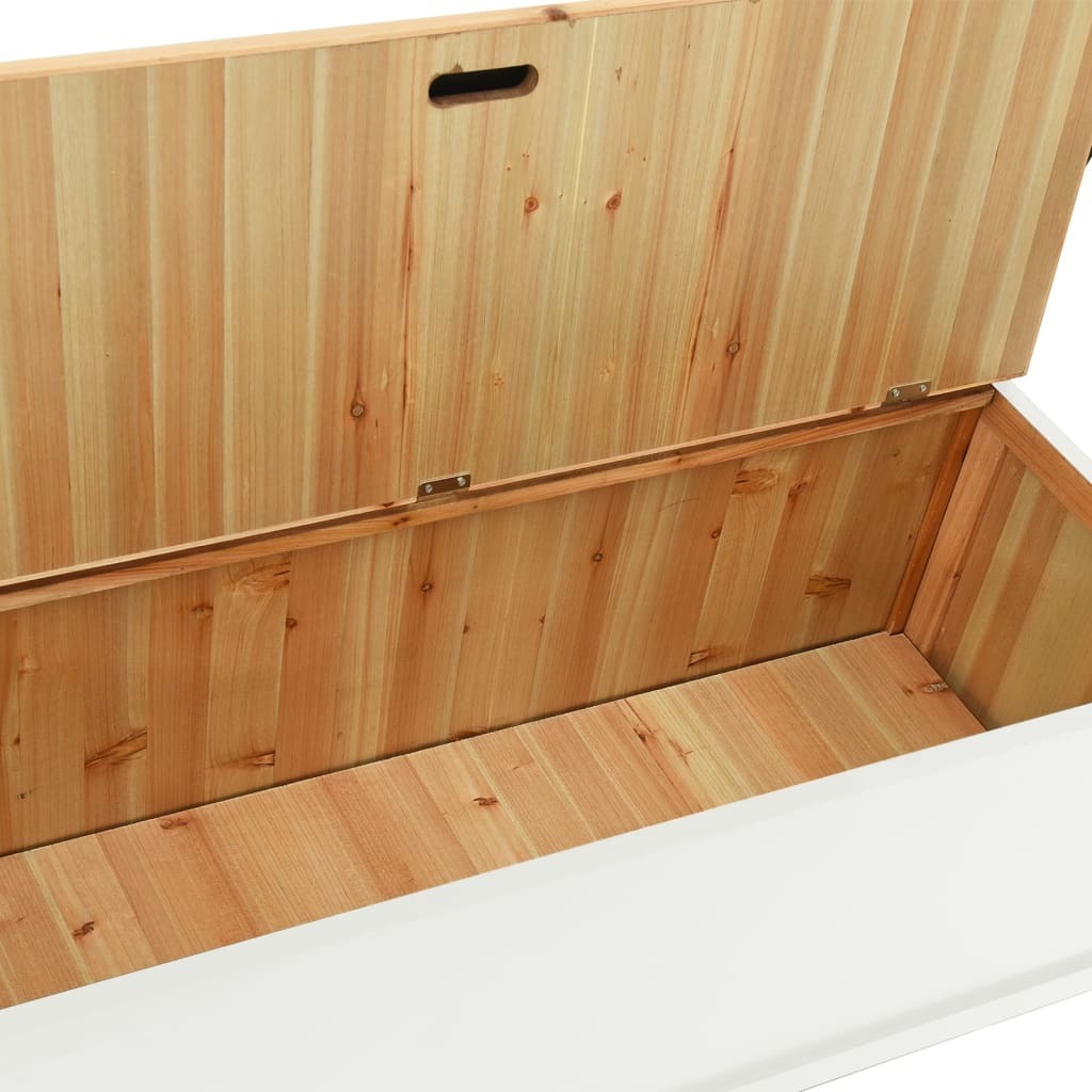 Bench White 42.1"x17.7"x29.7" Solid Wood Fir