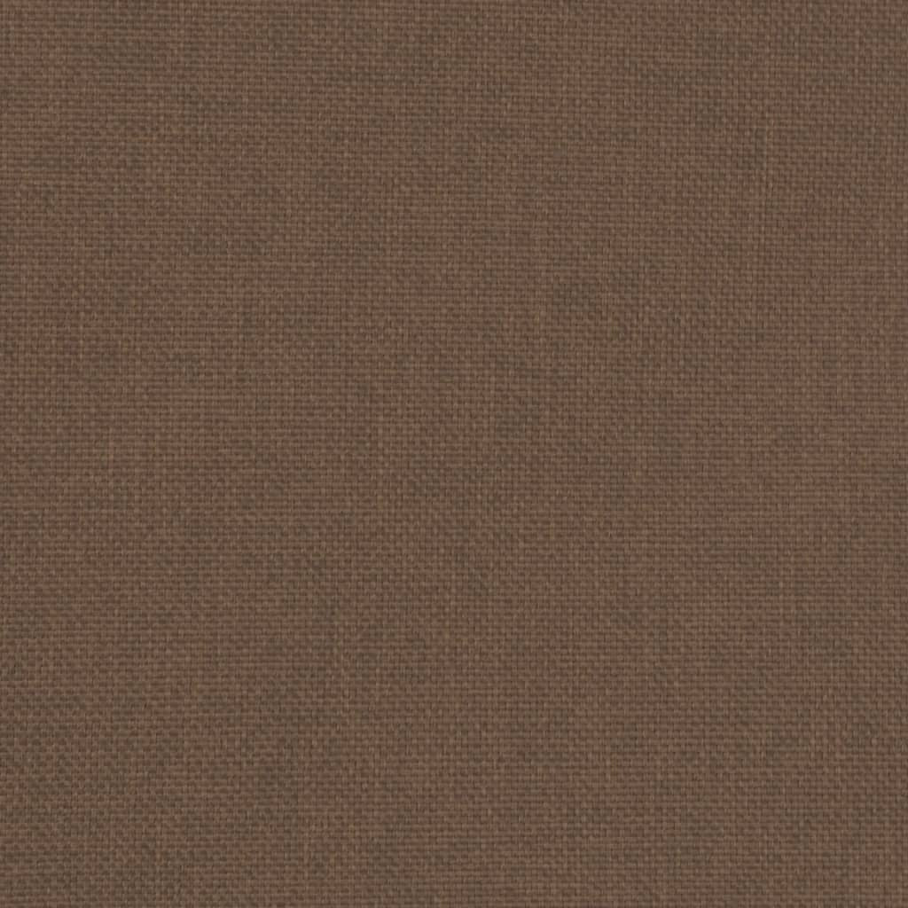 Tub Chair with Footstool Brown Fabric