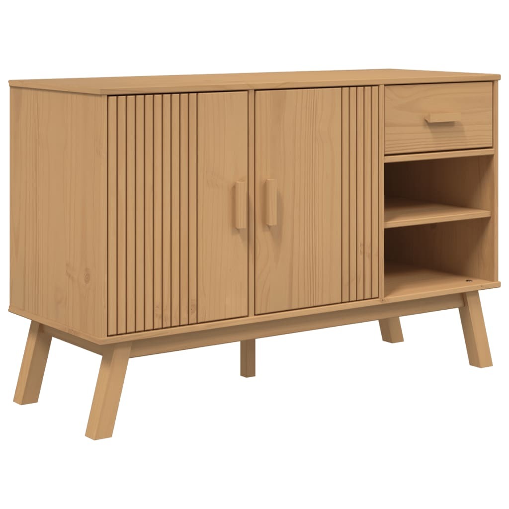 Sideboard OLDEN Brown 44.9"x16.9"x28.9" Solid Wood Pine
