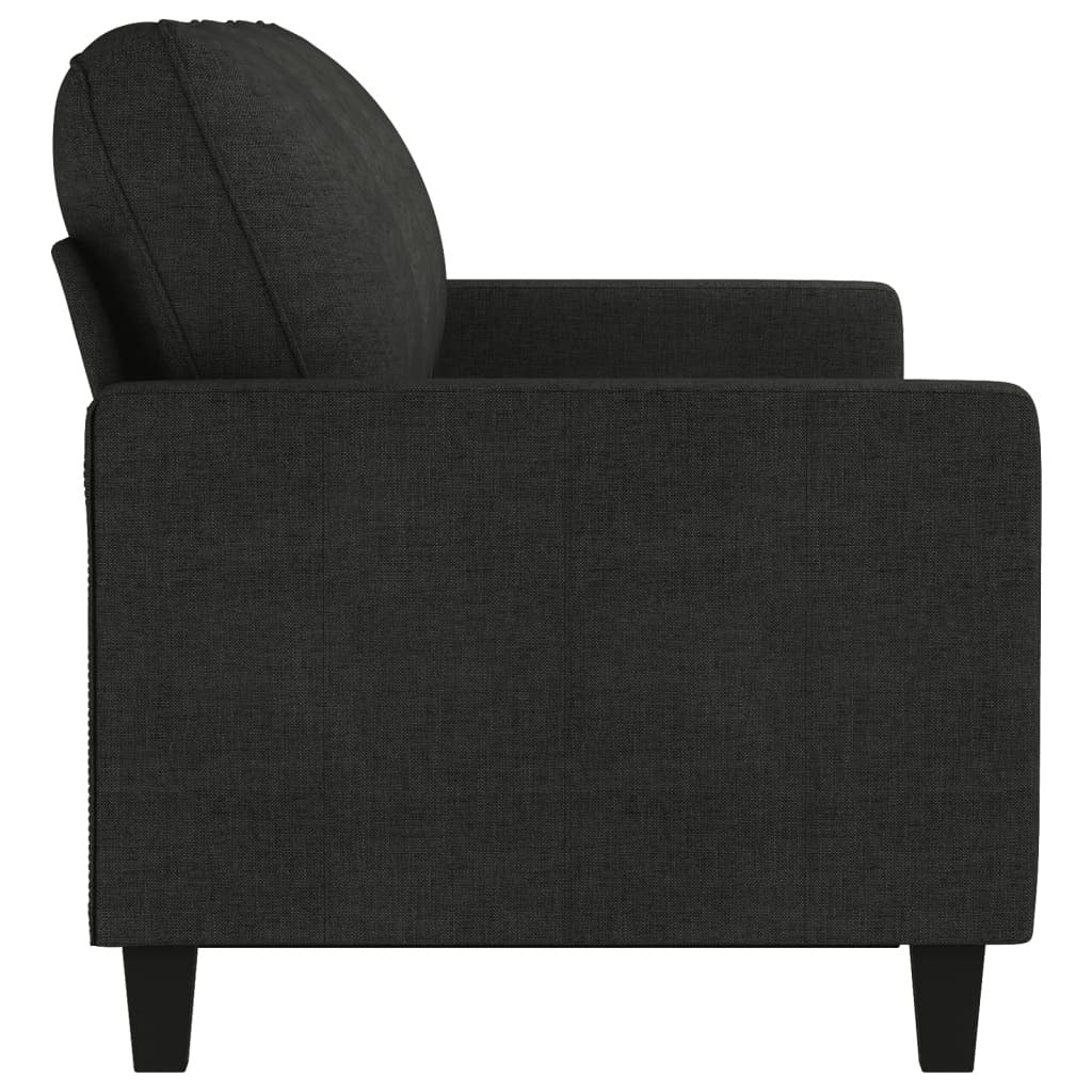 3-Seater Sofa Black 70.9" Fabric
