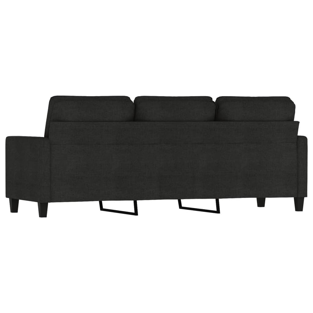 3-Seater Sofa Black 70.9" Fabric