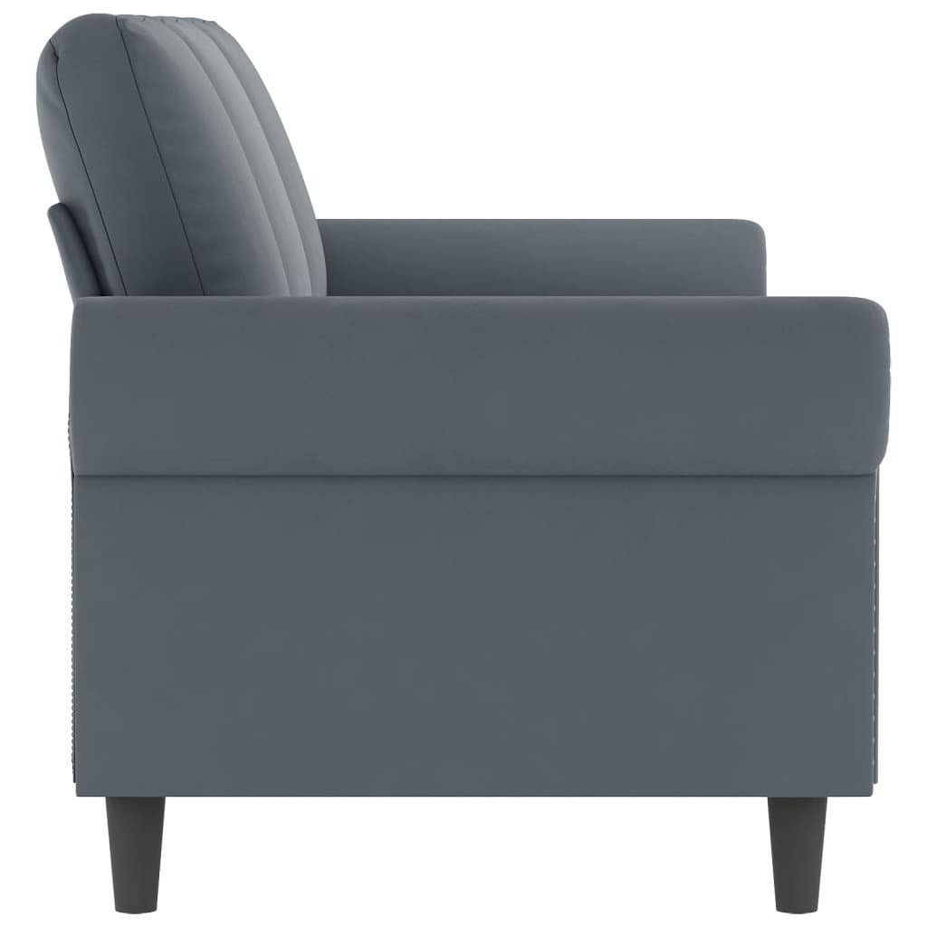 3-Seater Sofa Dark Gray 70.9" Velvet