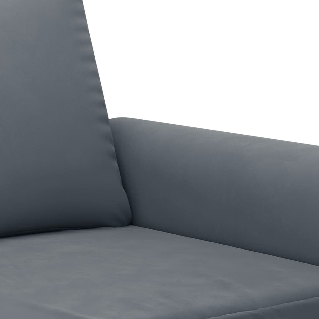 3-Seater Sofa Dark Gray 70.9" Velvet