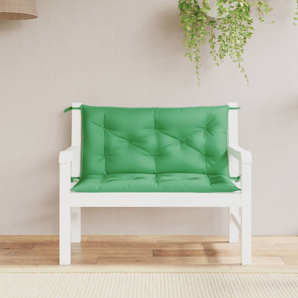 Garden Bench Cushions 2pcs Green 39.4"x19.7"x2.8" Oxford Fabric