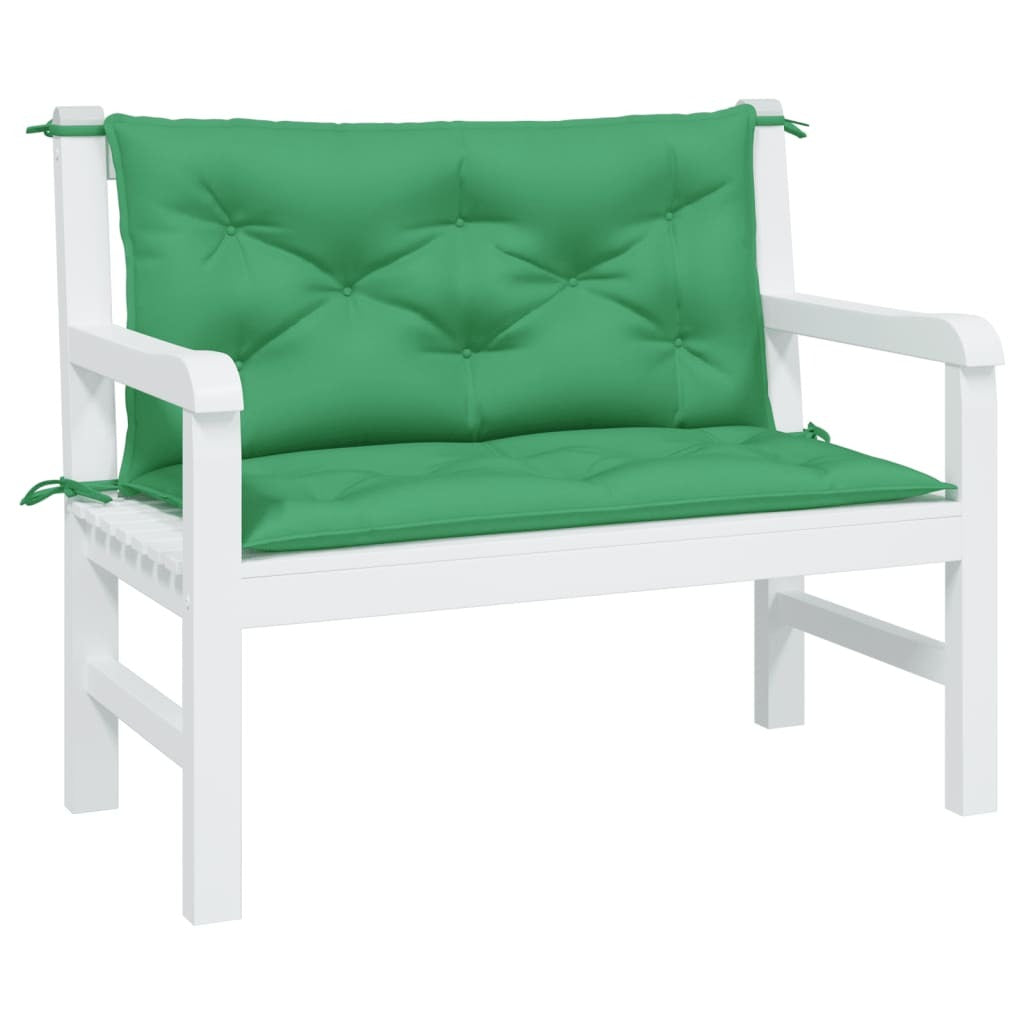 Garden Bench Cushions 2pcs Green 39.4"x19.7"x2.8" Oxford Fabric