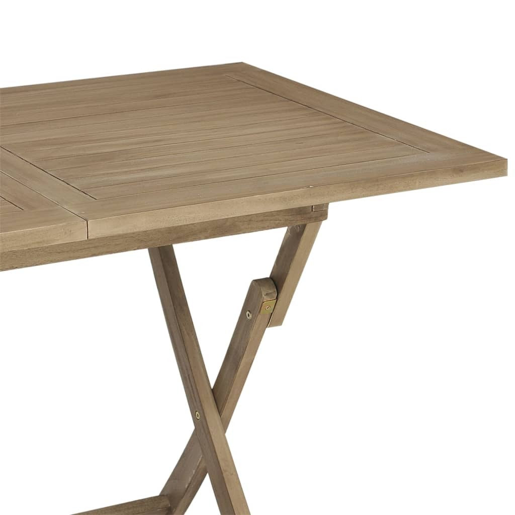 Folding Patio Table Gray 47.2"x27.6"x29.5" Solid Wood Teak