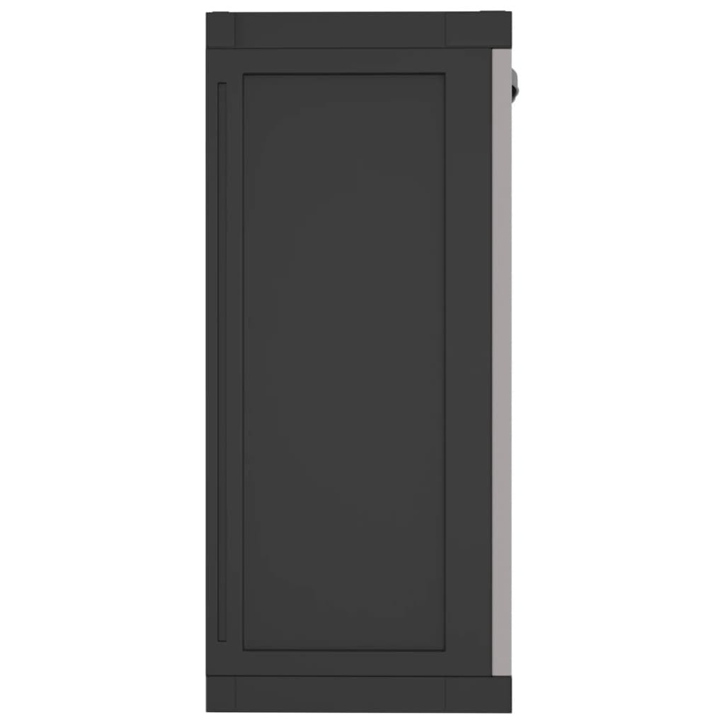 Outdoor Storage Cabinet Gray and Black 38.2"x14.6"x33.5" PP