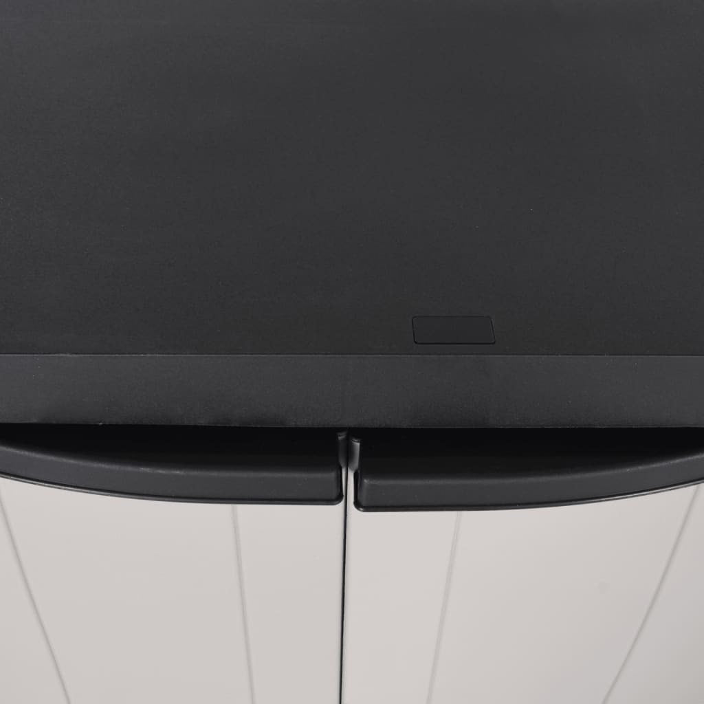 Outdoor Storage Cabinet Gray and Black 38.2"x14.6"x33.5" PP