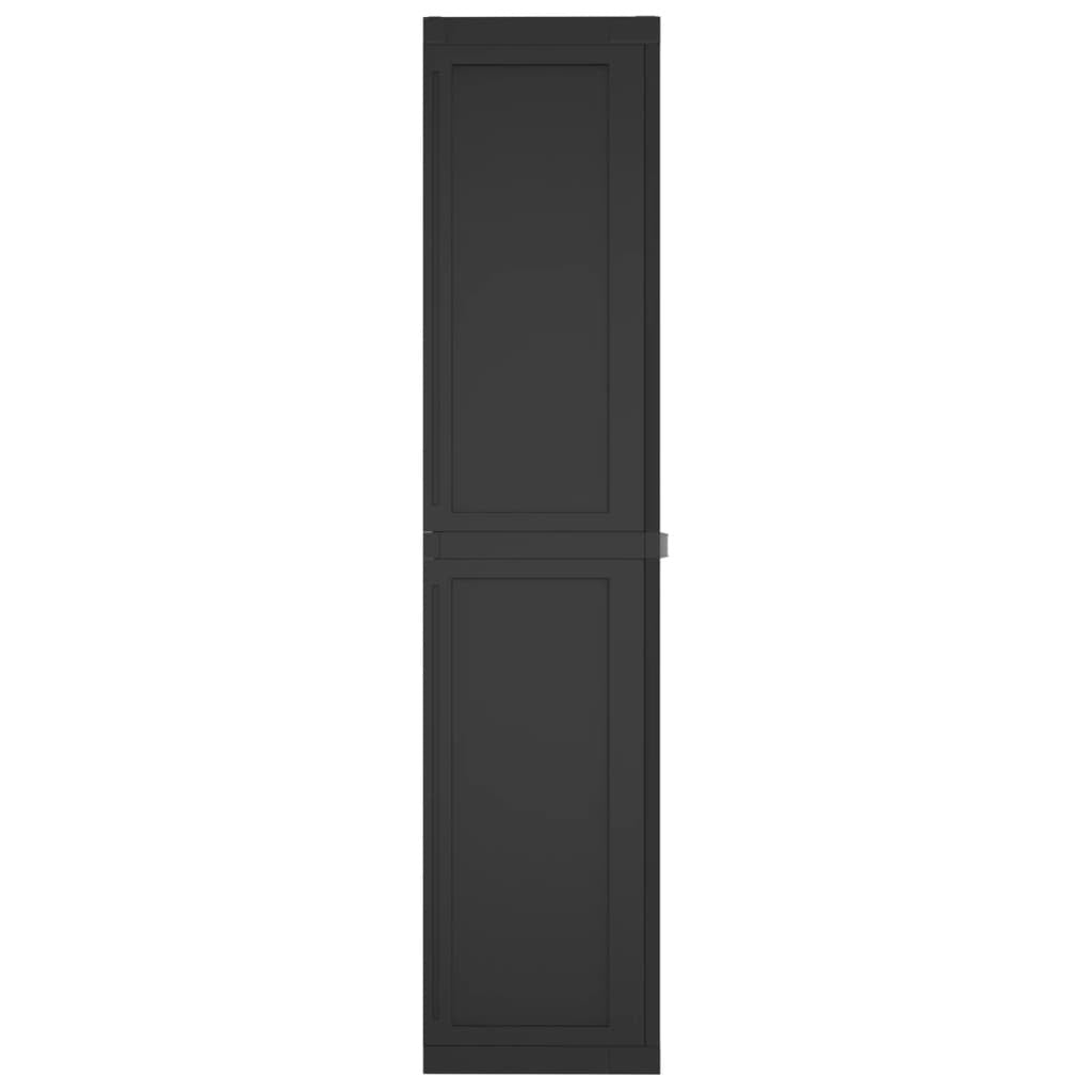 Outdoor Storage Cabinet Black 38.2"x14.6"x65" PP