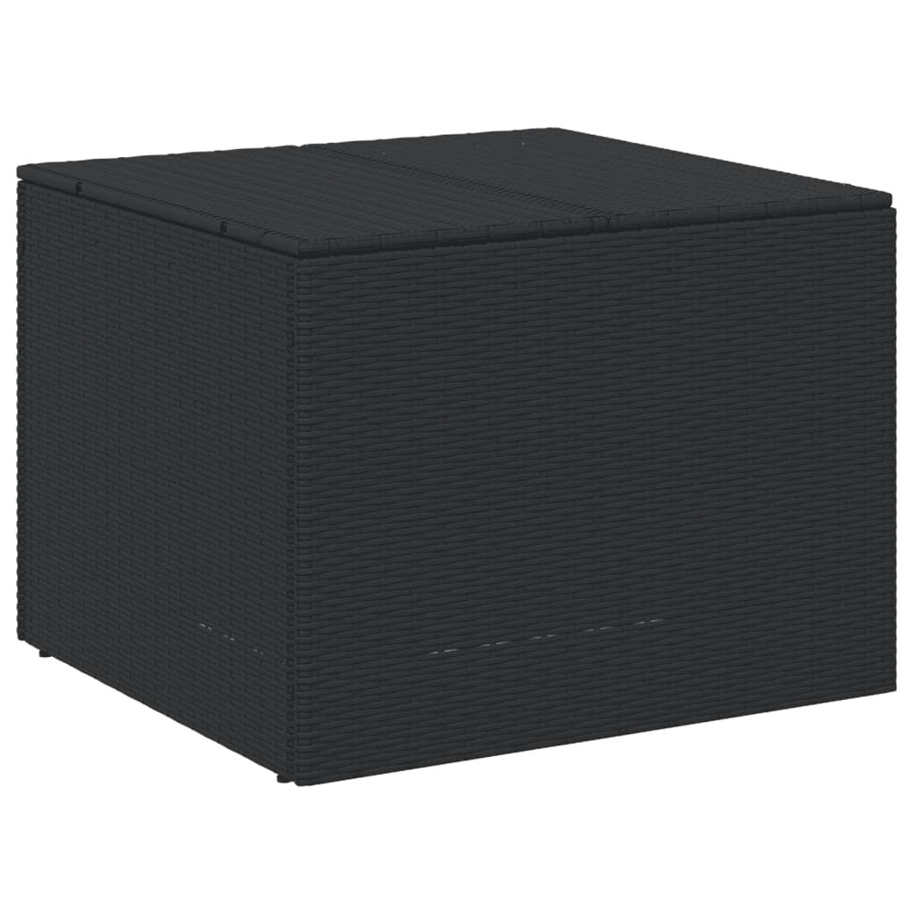 Garden Storage Box Black 76.9 Gal Poly Rattan