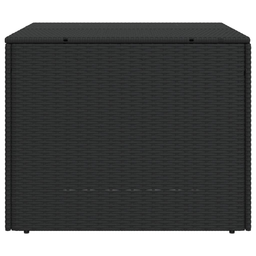 Garden Storage Box Black 76.9 Gal Poly Rattan