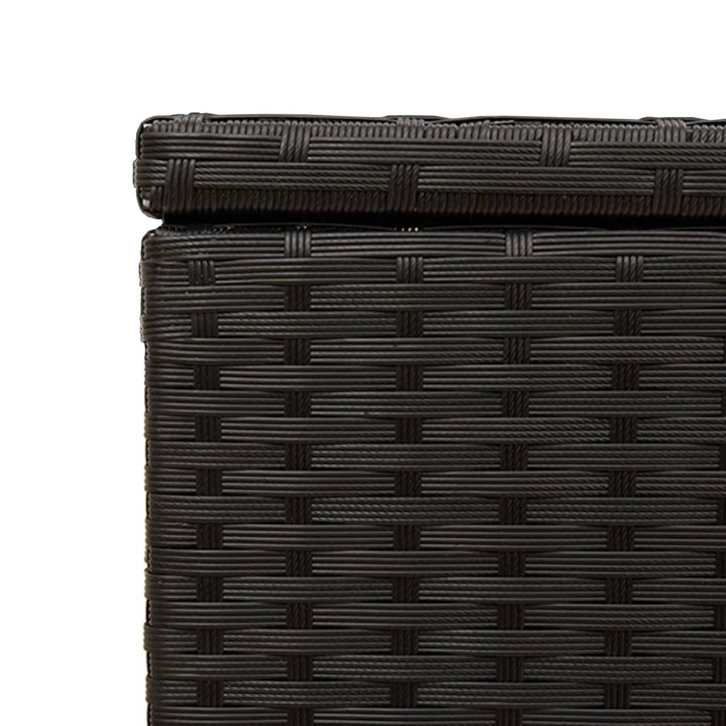Garden Storage Box Black 76.9 Gal Poly Rattan